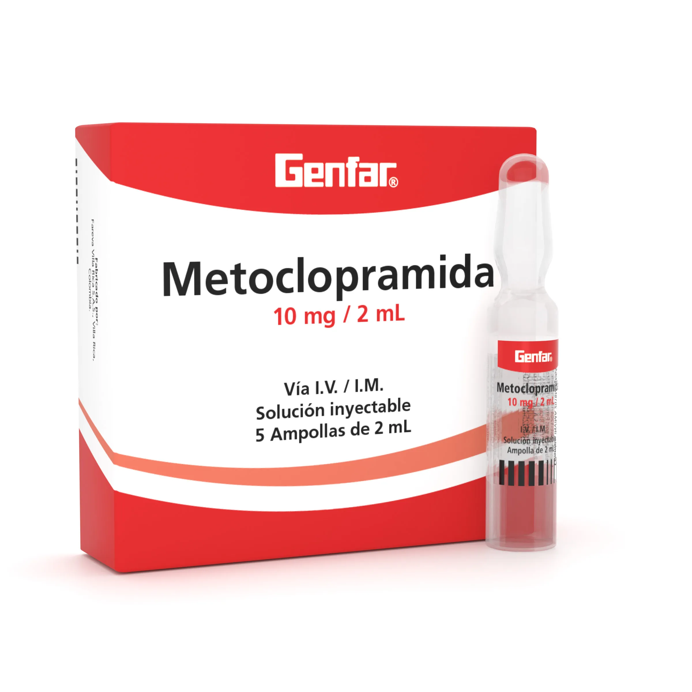 METOCLOPRAMIDA 10ML/2ML X 10 UND AMP