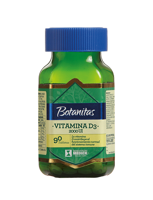 VITAMINA D 3 / 2000UI  X 90 TA B BOTANITAS