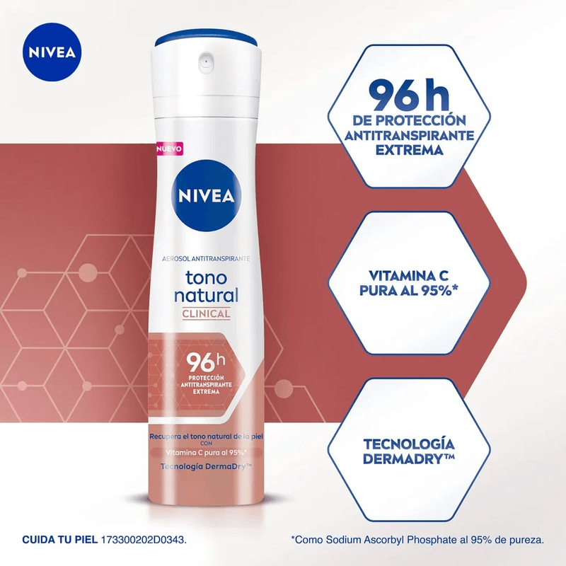 DTE NIVEA SPRAY CLIN AEROSOL  TONO NAT X150ML