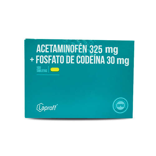 ACETAMINOFEN 325 mg + CODEINA 30 mg X 100 TAB LAPROFF